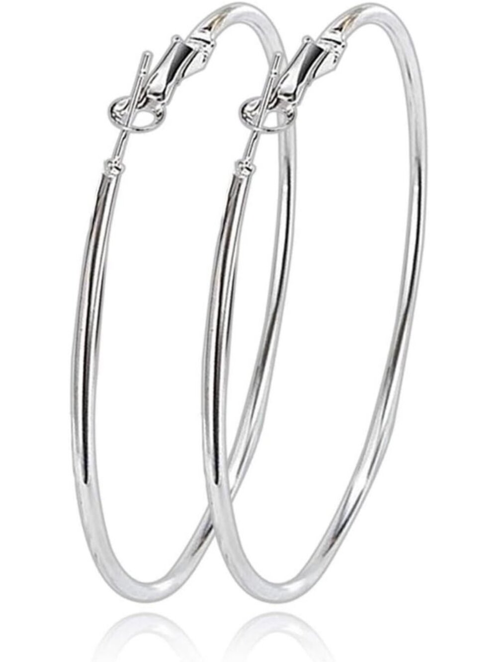 925 Sterling Silver Endless Hoop Earrings - Elegant Jewelry for Women